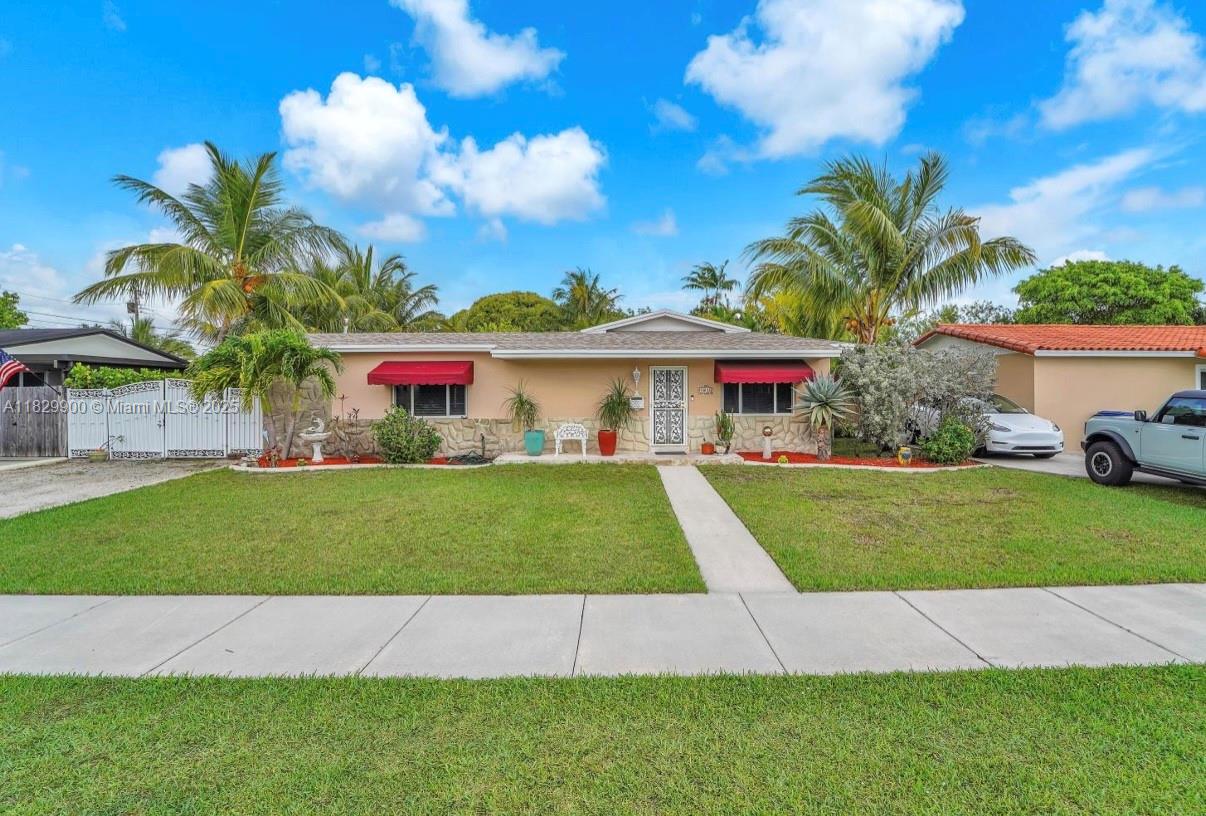 Welcome to a private tropical retreat in the heart of Miami! This beautifully maintained 3 bedroom/2 bathroom home sits on a 8,850 sq. ft. lot filled with beautiful fruit trees including mango, starfruit, and coconut trees. This home has been thoughtfully updated and offers peace of mind with major improvements already completed. The home features a new 2019 shingle roof, new impact windows/doors, remodeled kitchen (2020), Maytag appliances, new washer/dryer and a gas water heater (2020) for energy efficiency. Perfect for entertaining or relaxing, the spacious backyard features a beautiful enclosed swimming pool and is surrounded by tropical fruit trees, offering shade and fresh produce year round. Conveniently located near top rated schools, parks, dining, and major highways.