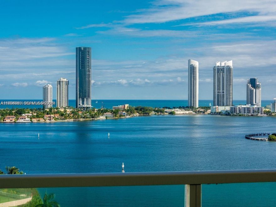 Great location in much desired Aventura. Amazing views of Intercostal. Two master bedrooms, 2.5 bathrooms plus large closed Den (spare bedroom). One assigned covered parking plus one valet. Can make another assigned spot available in necessary. Located in Aventura Marina II. 5 Star resort amenities, 2 pools, Yacht Club, Fitness center, Boat Marina, Spa with full size health club offering Zumba, Yoga, Fitness classes, weights & machines. Two blocks from Aventura Mall, the golf course circle, Starbucks, Publix, ACES Aventura Charter School, places of worship. Next to Founders Park & Aventura Circle. Boat Slip also available for $1,100.00 per month with lift 16,000 lbs dry weight capacity (up to 37 ft). Available June 2nd, 2026. Location, location, location!