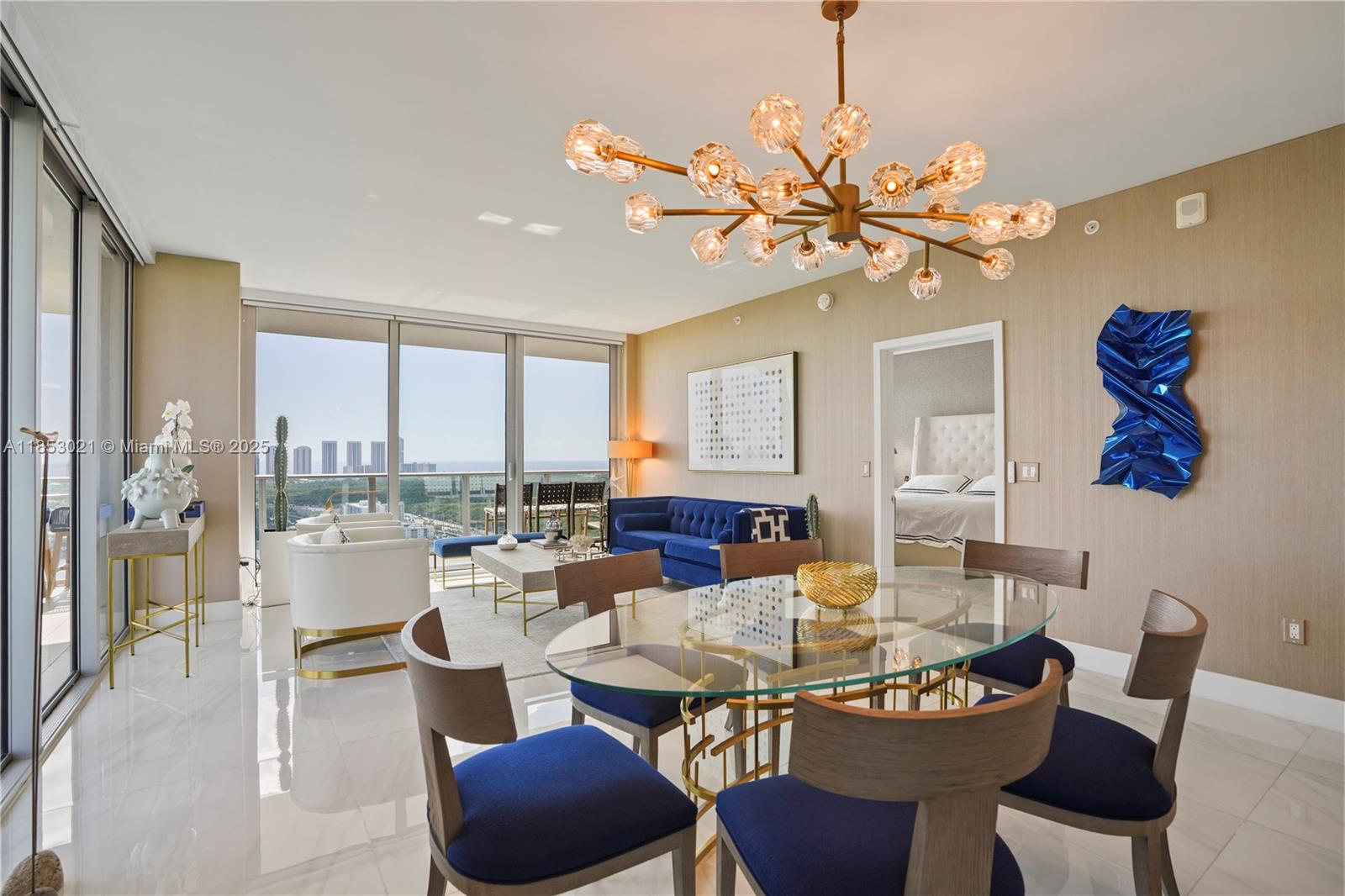 Astonishing Residence! 3 Bedroom & 3 Complete Bath + a Versatile Den, corner unit in a prime line at the new luxury condo THE HARBOUR in North Miami. This beautifully decorated and fully equipped condo has an expansive floor plan with a modern open kitchen with LIEBHERR & SMEG appliances, a comfortable dining and living area, and a wide-open balcony. Enjoy stunning views of the Bay and Sunny Isles' magnificent skyline from floor to ceiling windows throughout the condo. THE HARBOUR is a full-service building offering concierge, Spa, Fitness Center, Pool, Kids Room, Tennis and Basketball courts, open Kid's Playground, Picnic area, Bikes on site, Valet and much more! (Realtors see Broker remarks