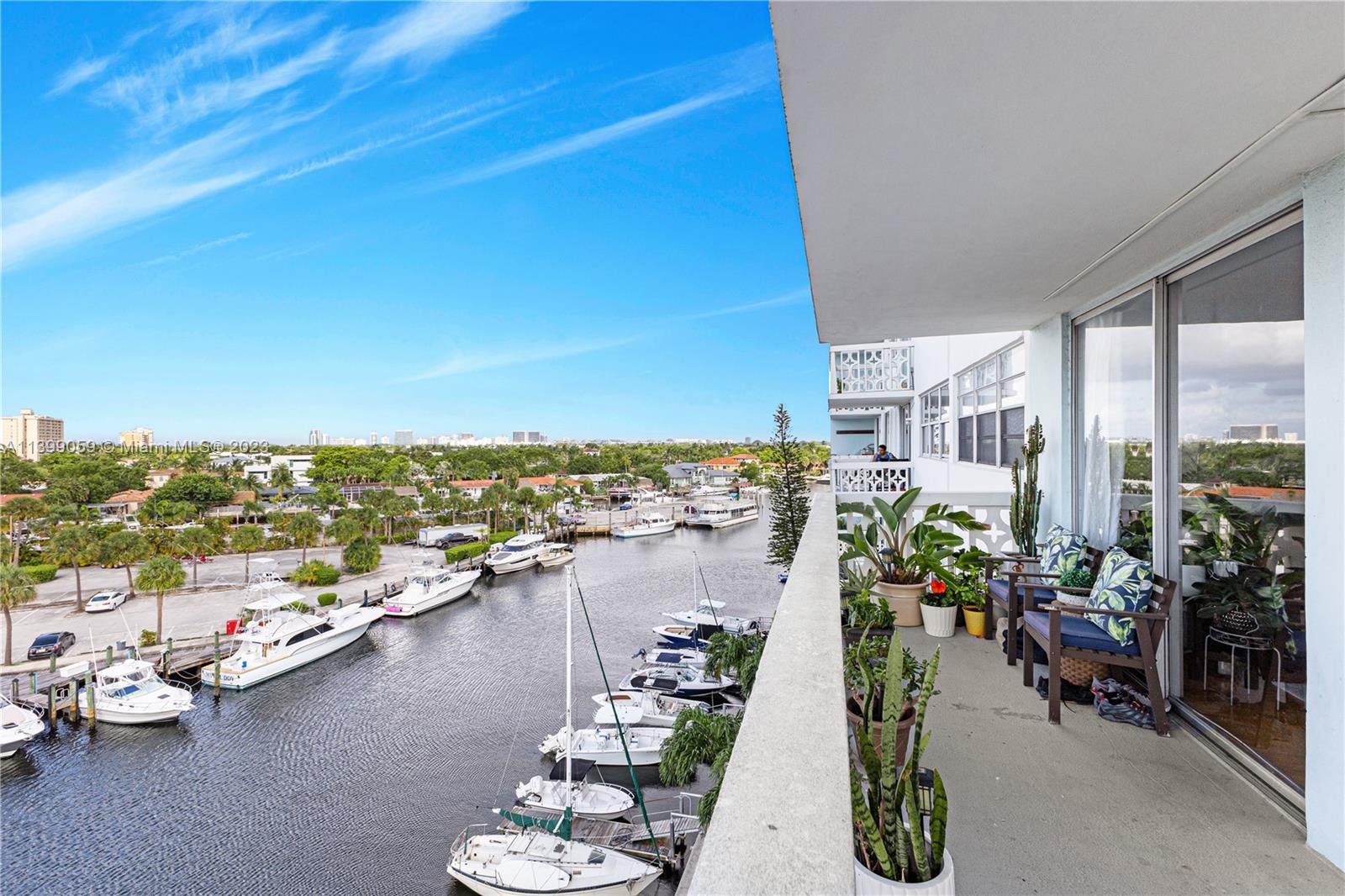 Waterfront Condo right on a canal with direct access to the Ocean and Intracoastal. 2 Bedroom/2 Bathroom corner unit with split floor plan and a large balcony.
