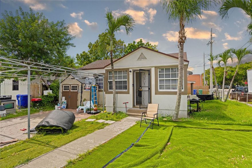 Newly remodeled single family home with studio. Currently tenant occupied, main house is rented at $2,000.00 per month and studio at $1,600.00 per month. Perfect for investors or a single family. Property sits on a corner lot, close to main highways, 15 minutes to Miami Beach, Downtown Miami.