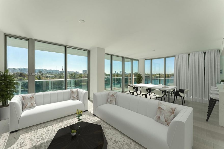 Move-in ready new construction — not pre-construction. A rare opportunity to own a 4-bd, 4.5-baa  residence at La Baia, an intimate boutique building in Bay Harbor Islands comprised of just 68 luxury homes with a private marina and curated resort-style amenities. Residence 501 is filled with radiant sunrise light, offering beautiful open vistas with select water sight-lines and subtle glimpses toward the Atlantic. Sophisticated interiors showcase 10 ft ceilings, floor-to-ceiling impact glass, European wide-plank wood flooring, and a designer chef’s kitchen appointed with Italian cabinetry, quartz stone surfaces, and a full suite of Miele appliances. Residents enjoy an elevated lifestyle with a rooftop pool and sundeck, state-of-the-art fitness center, elegant clubroom, and serene yoga/reflection lawn. Perfectly positioned in the closest proximity to the bridge while maintaining a peaceful island setting, the home offers exceptional walkability just moments from Bal Harbour Shops, pristine beaches, the oceanfront boardwalk, acclaimed dining, and houses of worship. One of only a limited collection of four-bedroom residences within the building.
