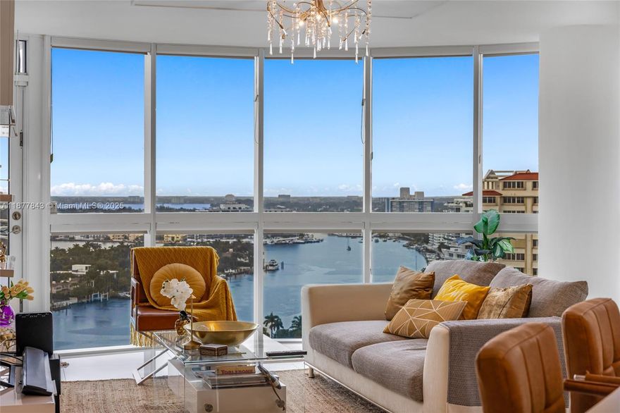 EXPERIENCE THE EPITOME OF OCEANFRONT LIVING WITH UNPARALLELED VIEWS OF THE ATLANTIC, INTRACOASTAL, AND GLITTERING SKYLINE. This exquisite 2-Bed/2-Bath residence with a dramatic floor-to-ceiling rotunda invites you to savor breathtaking sunrises and sunsets from the comfort of your living room. Meticulously remodeled, it features open kitchen with stainless steel appliances, Italian cabinetry, quartz countertops, custom doors, walk-in closet, jacuzzi, and washer/dryer. Resort-style amenities include a social lounge, billiards, BBQ pagoda, paddle-board racks, bike storage, gym, steam room, sauna, 24-hour security and concierge, beach chairs, and private beach access. Minutes from South Beach, Bal Harbour Shops, and Aventura Mall. Embrace a lifestyle where you truly live above the water.