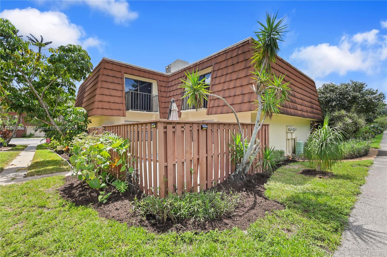 Beautifully updated 2-bedroom, 2-bath townhome in the desirable Cedarbend community! Quietly located at the back of the neighborhood with direct access to a walking path, this home offers a peaceful setting and a private, fenced courtyard perfect for relaxing or entertaining. Inside, the open layout features a modern kitchen with granite countertops, stainless steel appliances, bar seating, and a stylish backsplash. Downstairs boasts 20-inch tile flooring, plantation shutters, and a fully renovated bathroom with luxury finishes. Upstairs, both bedrooms have private balconies and share a second updated bathroom. With two assigned parking spaces and a central location minutes from FSW, beaches, shopping, and dining, this move-in-ready townhome offers the best of Fort Myers living.
