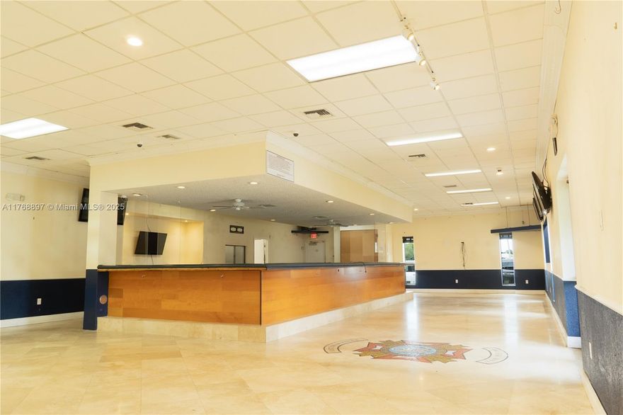 For Lease As is, Perfect site for your business need, Medical, Retail, Office, sport bar restaurant or event hall or any business with a Building w/7,200 Square foot, just minute away from international ft Lauderdale airport, space under air conditioned, can be suited for multiple uses can be suitet as an Restaurant, Event Hall Reception, Retail, Restaurant/Bar, Sport Bar, retail store, salon, showroom, Storage. Counter Bar, open big space layout, Kitchen, cooler freeze fridge, plus 5 Offices inside, bathrooms for ladies and gentleman, Property include Hood and grease trap, Parking, high ceiling, Marble floor, Near by the international airport, plenty of parking space, Ada code complaint, no equipment on the site, property is vacant and delivery vacant. lot with plenty of parking space.