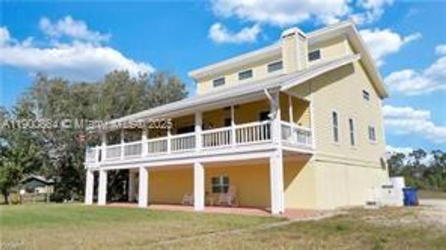 Income-Producing Ranch Estate in Fort Myers – Airbnb & Event Venue Potential
Beautifully maintained 3-story ranch on 2.41 fenced acres zoned AG. The first floor offers a private 3BR/1BA in-law suite, currently a thriving Airbnb earning $200+/night. Upper levels feature spacious open living, natural light, and a wrap-around porch with serene views. Ideal for horses, livestock, or small farming with a pond, chicken coop, and irrigation. Proven event venue for weddings and private parties. Perfect for living, renting, hosting, or farming—this versatile property offers country charm, modern comfort, and multiple income opportunities.