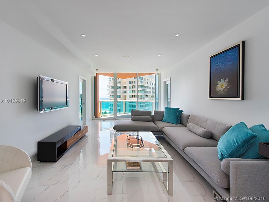 Beautiful pristine, renovated Two Bed+Den in prestigious PORTOFINO TOWERS. Stunning views of the Ocean and Miami Beach. Modern clean design with marble flooring, fully renovated kitchen and baths, new lighting, electric blinds and more. Two wonderful terraces and semi-private foyer. Full amenity luxury building with world class spa on the 29th floor, tennis, valet, concierge and great management. Closed to the ocean, marina, park, and fabulous restaurants. Available from September 1st. to December 31st.