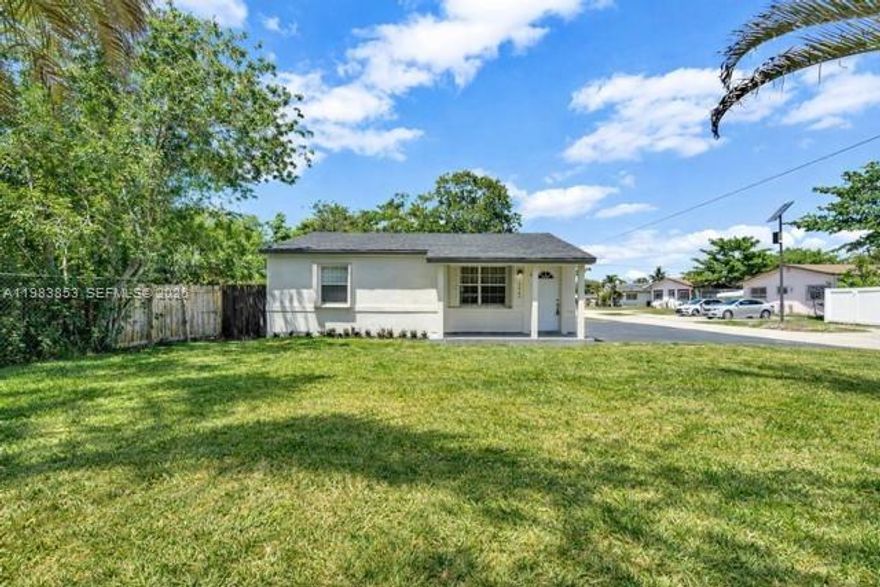 Beautifully renovated 2-bedroom, 1-bathroom single-family home situated on a spacious corner lot in a prime Fort Lauderdale location. This move-in ready property features brand new flooring throughout along with a fully updated kitchen and bathroom designed with modern finishes. The interior offers a bright and open living area that flows seamlessly into the kitchen, creating a comfortable layout for both everyday living and entertaining. Large windows allow for plenty of natural light, giving the home a warm and inviting feel.

The property sits on a generous corner lot with ample parking space, providing convenience for homeowners and guests alike. Step outside to a very large fenced backyard, perfect for entertaining, pets, gardening, or simply enjoying outdoor living. 

Ideally located just minutes from Downtown Fort Lauderdale, this home offers easy access to shopping, dining, parks, and entertainment. Commuters will appreciate the quick proximity to the I-95 expressway, making travel throughout South Florida convenient and efficient.