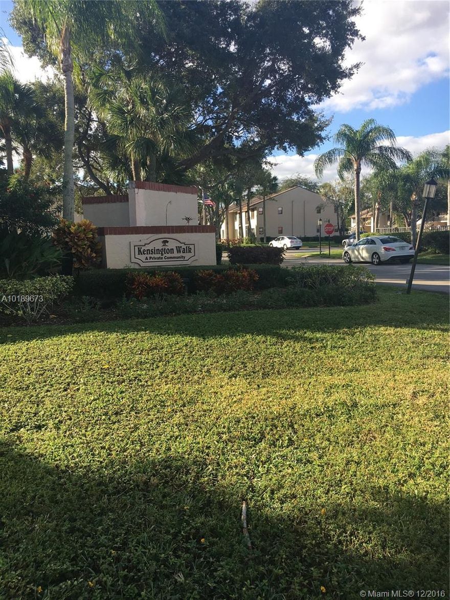 Amazing, bright 2 bed/2 baths completely upgraded apartment in Kensington Walk. Freshly painted, amazing layout, tile floors, with granite countertops in kitchen and bathroom. All new appliances in kitchen. Apartment is on first floor, garden view. Fantastic location, located across the YMCA. amenities include swimming pool, tennis court, club house and gym. No pets allowed. Cable and internet included in rent payment. Washer and dryer in unit.