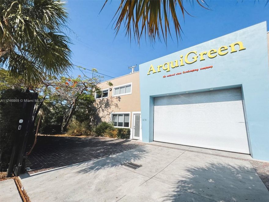This beautiful warehouse/office building is at the Entrance to Magic City.Built in 2010, The building is 7454 sq ft with 1800 sq ft of offices, 6-9 gated parking spaces. 20 ft wide Rolling Door, 1000 sq ft back patio area. Disclaimer: The referenced square footage is not consistent with municipality records. 6-9 parking spots.