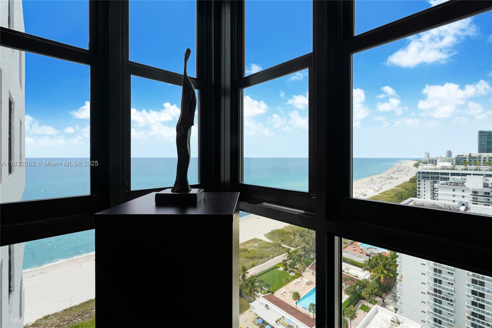 SPECTACULAR PENTHOUSE AT CLUB ATLANTIS: DIRECT OCEAN, INTRACOASTAL AND CITY VIEWS FROM THIS 1 BEDROOM, 1.5 BATHROOM DOUBLE CORNER UNIT CONDO WITH OVERSIZED BALCONY AND ACCESS FROM EVERY ROOM! COMPLETELY RENOVATED WITH TOP OF THE LINE DESIGNER FINISHES, FULLY UPDATED KITCHEN WITH GRANITE COUNTER TOPS, BLACK MARBLE FLOORS. GREAT LOCATION BETWEEN FAENA DISTRICT AND 1-HOTEL AND WALKING DISTANCE TO LINCOLN ROAD AND SOUTH BEACH'S OCEAN DRIVE. BUILDING AMENITIES INCLUDE 24/7 SECURITY, HEATED POOL, ACCESS TO BOARD WALK WITH PRIVATE GATE TO THE BEACH, GYM, SOCIAL/PARTY ROOM, COVERED PARKING. FURNITURE CAN BE SOLD SEPARATELY. CALL TODAY!