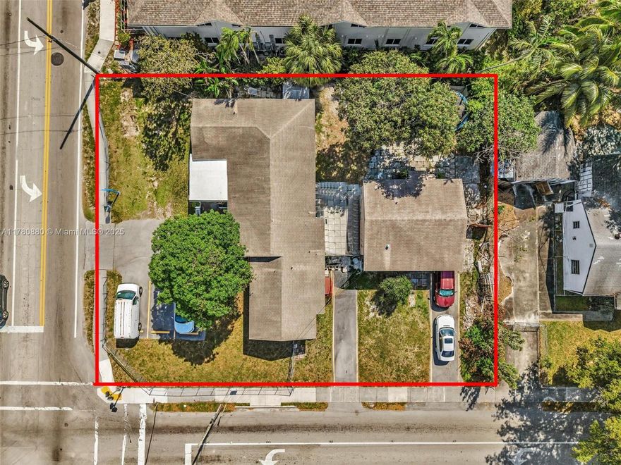 Great investment opportunity in the heart of Hollywood! This unique corner lot fourplex sits on a spacious 12,435 sq ft lot and includes two separate buildings on one parcel. Large space for plenty of parking. The main building on Johnson St features one 3/2 apartment and two studios, each with full kitchens and bathrooms. A charming detached 2/2 includes a private backyard and driveway—perfect for added rental income or owner occupancy. Zoned DH-2 within Hollywood’s sought-after Regional Activity Center, this property offers incredible upside with mixed-use development potential, residential density, and up to 5 stories allowed. Tenants are currently in place—please drive by only and do not disturb.