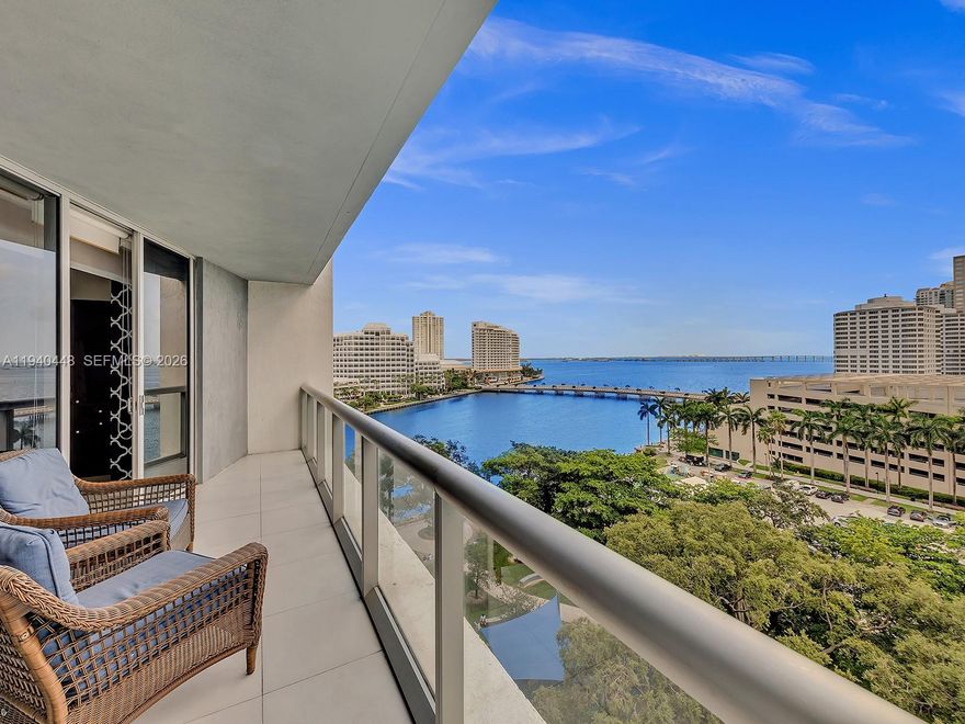 Investor's Delight ! Currently Leased for One (1) year beginning Oct. 1, 2025. Icon Brickell's Tower 2! Spectacular and large 1 Bed / 1 Bath with 984 Sq. Ft. Impeccable with Bayfront and city views. Elegant floor-to-ceiling impact windows flood the unit with natural light. Fabulous kitchen features granite counters & top-of-the-line Sub-Zero, Wolf & Bosch appliances & Italian cabinetry. HOA includes GIGABIT LAN,MESH WIFI-6, PREMIUM CABLE, water, trash, one assigned garage space & full amenities access. ICON BRICKELL offers resort-style amenities: 300-foot-long swimming pool and 50-person hot tub, 5-star spa, fitness center, game room, 24-hour concierge & valet. Brickell living at its finest with on-site Restaurants Cipriani, Cantina LaVeinte. It's all about location . Price is FIRM!