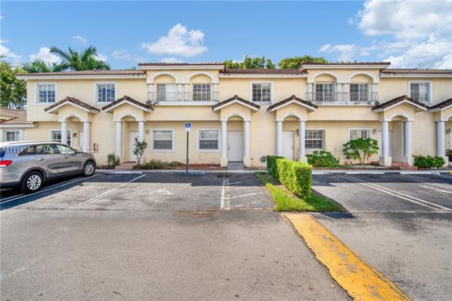 Don't miss out! Great opportunity to live beautiful two-story townhouse. Its features 3 Bed/2.5 bath, totally remodeled, tiles throughout the first floor and vinyl wood looking planks on the second floor and the staircase. All bedrooms are located on the second floor, just half bath on the first floor. One parking space is assigned per unit plus guest parking. Gated Community with security guards 24/7, swimming pool, close to Turnpike, Shopping centers, supermarkets, Zoo Miami, and much more