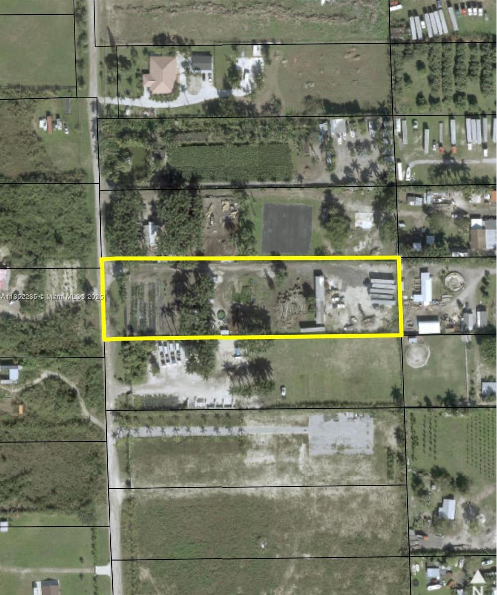 Experience the potential of this exceptional 2.5-acre property. Currently operating as a thriving nursery, it offers a turnkey opportunity with multiple permits already secured. The long rectangular lot is perfectly suited for both residential and commercial purposes. A gated entrance with remote-controlled access and dual security cameras ensures privacy and safety. The property includes a motor home/RV, two well systems—one equipped with a reverse osmosis filter—and an impressive variety of fruit trees: 35 avocado, 5 mango, 10 guava, and approximately 30 banana trees, along with 30 palm trees. Additional features include five 18-wheeler trailers for storage, a small shed, a burning license for material disposal, and a sprinkler system for convenient upkeep.