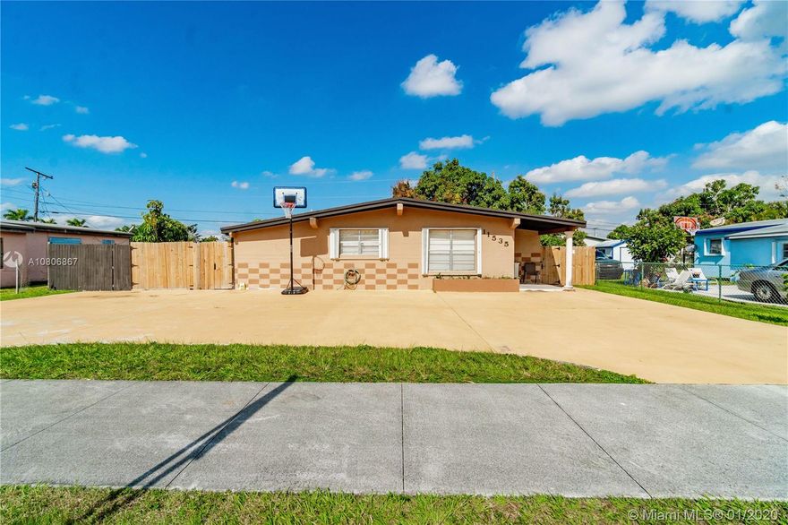 EXCELLENT STARTER HOME WITH POTENTIAL INCOME PRODUCING PROPERTY. MAIN HOUSE OFFERS 3 BEDROOM 1 BATH. UPDATED KITCHEN WITH SS APPLIANCES & GRANITE COUNTER TOPS. 5 YEAR OLD ROOF & AC UNIT. PLUMBING & ELECTRICAL WAS RE DONE 5 YEARS AGO. TILED THROUGHOUT. WATER HEATER IS 8 MONTHS OLD. ACCORDION SHUTTERS. SECURITY CAMERAS & SHED INCLUDED IN THE SALE. PROPERTY INCLUDES A 1 BEDROOM 1 BATH EFFICIENCY. NEW FENCE. LARGE LOT WITH PLENTY OF SPACE TO BUILD A POOL. SPACIOUS DRIVE WAY CONVENIENTLY FITS 5+ VEHICLES. LOCATED NEAR MAJOR HIGHWAYS, SHOPPING CENTERS, SCHOOLS AND MORE. MUST SEE!