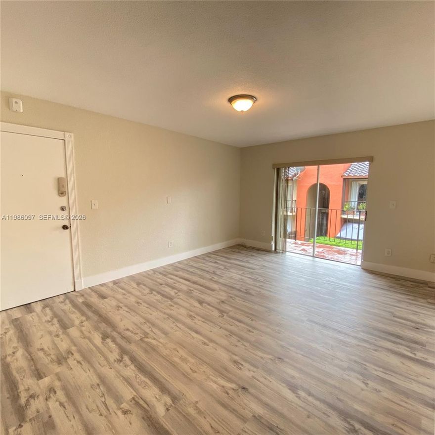 Centrally located in Kendall between Palmetto Expressway and Turnpike. Second floor Unit, brand new vinyl flooring, brand new AC, upgraded kitchen with stainless steel appliances (No ice maker), balcony overlooks the garden, spacious walk-in closet. One assigned parking space. Gated community offers tennis courts, gym, club house, pool, access with gate key card, laundry rooms on site. Across the street from Publix, CVS, as well as many restaurants and retail. Miami Dade College South Campus and Baptist Hospital are a short distance away. No elevator, No Pets. Association has a $200 moving deposit fee. Submit: Rental application, proof of sufficient income (paystubs/Bank statements) full credit & eviction report, Original Police Report to association, copy to Landlord. Association approval 5 to 10 business days