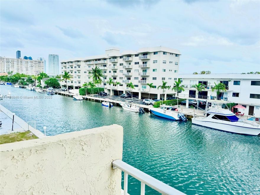 Bright and spacious 3rd floor unit in waterfront building is located in an exclusive gated Eastern Shores Community. Building with pool and barbecue area. Boat dock subject to availability for up to 30ft with no fixed bridges direct ocean access. One covered parking space included. Unit has a large balcony, impact glass windows and doors. Motorized window coverings in all rooms. Close to the beach, shopping , restaurants and Aventura Mall,  Building has recently passed a 50 years inspection and has some reserves No current assessments. No rental 1st year. Seller will finance a qualified buyer with 50% down.