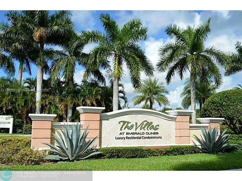 Spacious 1 Bedroom With Serene Garden And Golf Course Views. This Condo Has A Covered Parking Spot. High Ceilings With Crown Molding In Living/Dining Rooms. Tile Floors And Wood In Bedrooms. Spacious Walk In Closet. Separate Laundry Room With Washer And Dryer. Emerald Dunes Is A Beautifully Kept, Tropical Resort Style Community. Approval from the association is not required for either the sale or rental of the property.