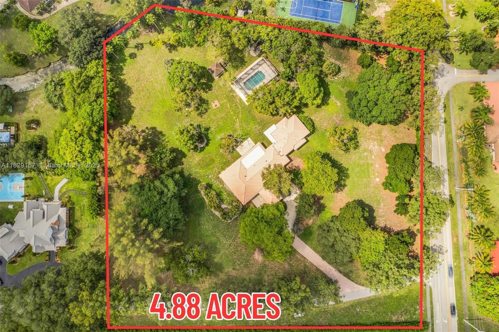 Discover a rare 4.88-acre estate in the prestigious enclave of “The Hills” in Coral Springs. This 4-bedroom, 4-bath pool home offers space, privacy, and endless potential, without the constraints of an HOA. The oversized primary suite features a private office and massive his-and-hers walk-in closets. Enjoy peace of mind with partial hurricane-impact windows and shutters for all other openings. Zoned for up to 4 horses, the property is ideal for equestrian use or future development. The original plat for the property shows the site as two separate lots so it can easily be subdivided, pending removal of the current structure, unlocking significant investment potential. A truly one-of-a-kind opportunity in a sought-after location to make yours today!