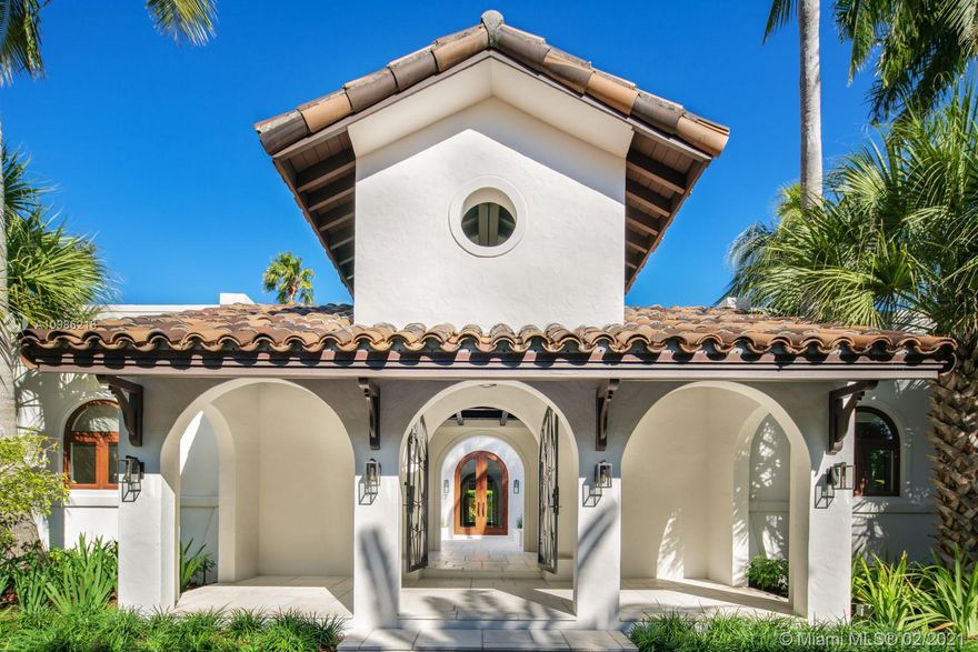 Meticulously renovated 1920s Spanish colonial 6,828 Sq. Ft. home located in the private gated community of Ye Little Wood. Completed in 2020, designed for modern living with flow between indoor and outdoor areas. Entertaining spaces with designer finishes and common areas are set apart from family quarters while guests can enjoy privacy in separate wing. Main floor features a living room, dining room and chef’s kitchen with a butler’s pantry. This home has 5 bedrooms, family room, and main suite with a freestanding tub,  walk in shower and 2 custom closets. Attached find a second-floor office and patio. The home features exquisite details with designer chandeliers, sconces, tiles and fixtures. An oasis with lush landscaping, sparkling pool, patio, barbeque area, and detached pool house.