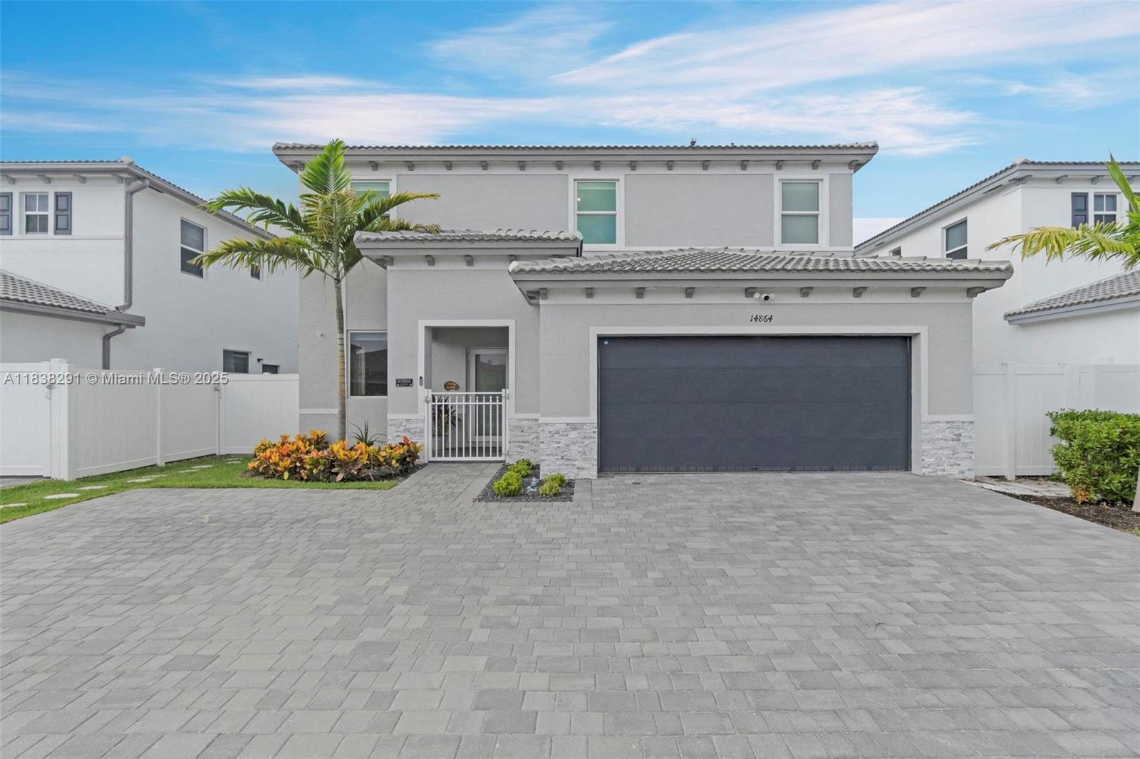 Step into this beautifully upgraded 5 bed / 3 bath home featuring an open layout that enhances both flow and functionality. Enjoy custom-built closets for optimal storage, a custom-designed built-in home office, and sleek laminate flooring throughout. Newly installed impact windows and doors (2024) offer peace of mind and energy efficiency, complemented by a smart thermostat for modern climate control. The thoughtfully designed backyard is ideal for entertaining, with a spacious pergola for shaded lounging, low-maintenance artificial grass, and your very own mango and guava trees for a tropical touch. This home blends comfort, style, and smart living perfect for today’s lifestyle.