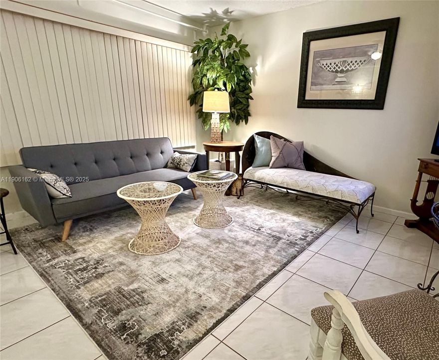 1 bedroom 1.5 bathroom updated 2nd floor condo in Century Village Boca Raton.  Updated kitchen with wood ceiling, new oven, ceiling fan, lighting, countertop and sink.  Updated bathrooms with new high seat toilets and faucets, new vanity and lighting in 1/2 bath.  Newer water heater, New A/C June 2025.  
Fresh paint throughout.  Partially furnished.  Enclosed Balcony with sliding doors and screens with roll down shutters and bracing system and storage closet with shelving.
Century Village Boca Raton offers the quintessential Florida active lifestyle, offering theater, many social activities, a state of the art gym with classes, tennis and pickleball, art classes, expansive card room, ballroom with scheduled parties, a convenient shuttle and more.