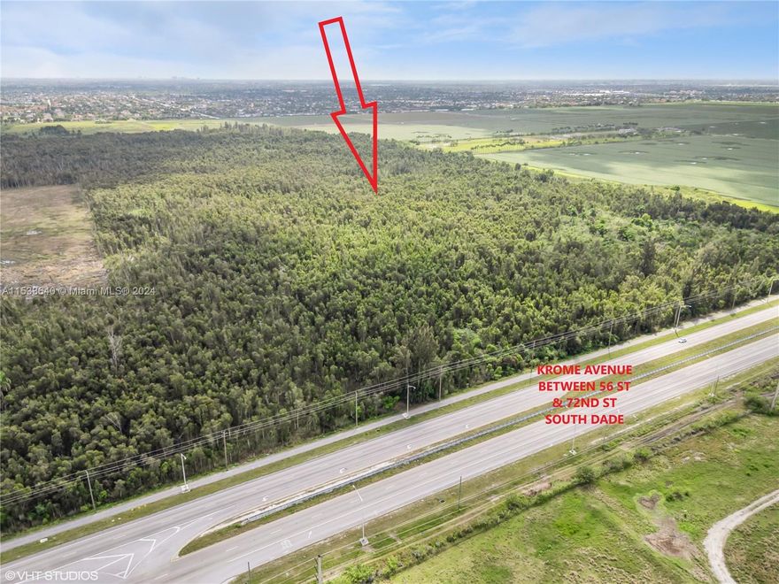Unique land investment opportunity in South Dade. 20 Acres unimproved Agricultural land with 660 feet of front on Krome Avenue (State Road 997 (SR 997) and 1,320 feet of depth. The land is located in Unincorporated Miami Dade County, FL inside the Urban Expansion Area No.2. With a front along Krome Avenue the land enjoys significant visibility from a major roadway, enhancing its commercial potential. The land is also in close proximity to the proposed MDX SR836 extension along Krome Avenue and CSX Loop extension. Extensive research show Miami Dade county has a need for Industrial land with land with Krome Avenue proposing an ideal location contingent upon re-zoning regulations, future infrastructure and market conditions. The land is offered unimproved w/Agricultural zoning.