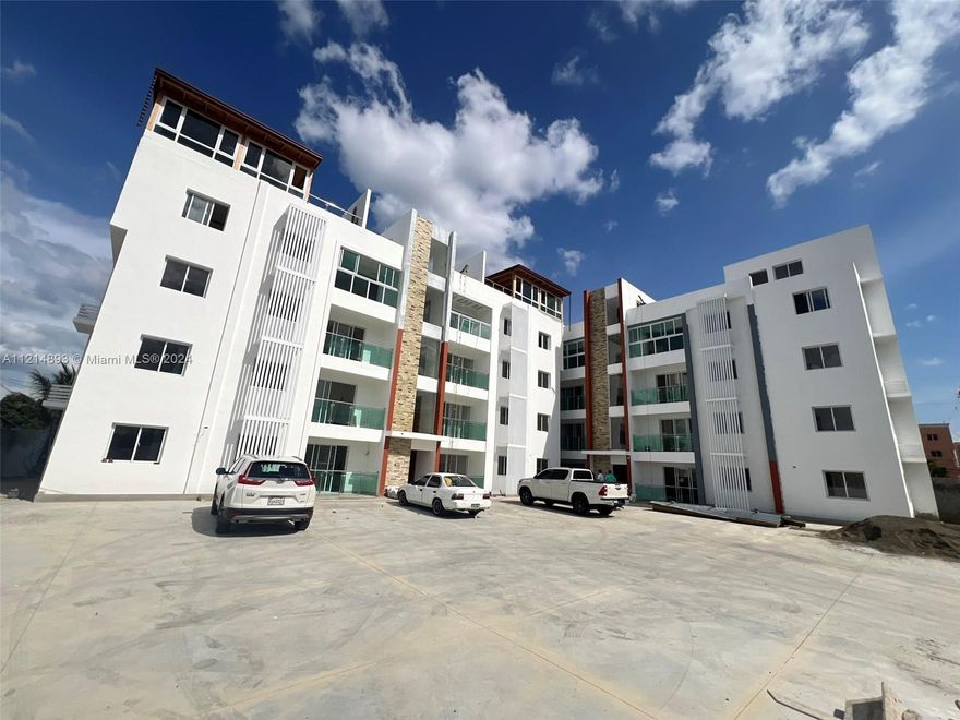 New Construction 16 unit building in Santiago, Dominican Republic. Completed April 2024. Only 2 units available & 1 penthouse, units are 1,162 sf & penthouse is 1,593 sf! Penthouse features 2-stories 3bed/3bath, each room with walk-in closet, bathrooms coated in imported ceramic. Large kitchen with granite countertops, Laundry room, Dining room, Extra living room, Porcelain tile floors thru-out, Sliding glass doors to your private Balcony, plus terrace with pergolas. Building features earthquake resistant design, cistern, marble main staircase, precious wood features throughout & 2 parking spaces per unit. Building offers security throughout, Enclosed building with Electric Gates & guardhouse, cameras, etc. Great investment, take advantage today! Financing Available