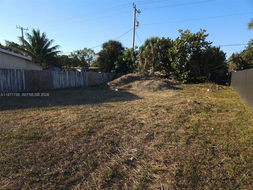 Discover a fantastic opportunity to own a 5,158 sq ft residential lot in Pompano Beach. This mostly cleared parcel is ready for construction, making it ideal for building your dream home or for investment.
Located in a growing area with convenient access to shopping, dining, major roads, and beautiful South Florida beaches, this lot offers both lifestyle and long-term value. Whether you’re a builder, investor, or future homeowner, this is a rare chance to secure land in a desirable and well-connected neighborhood.
