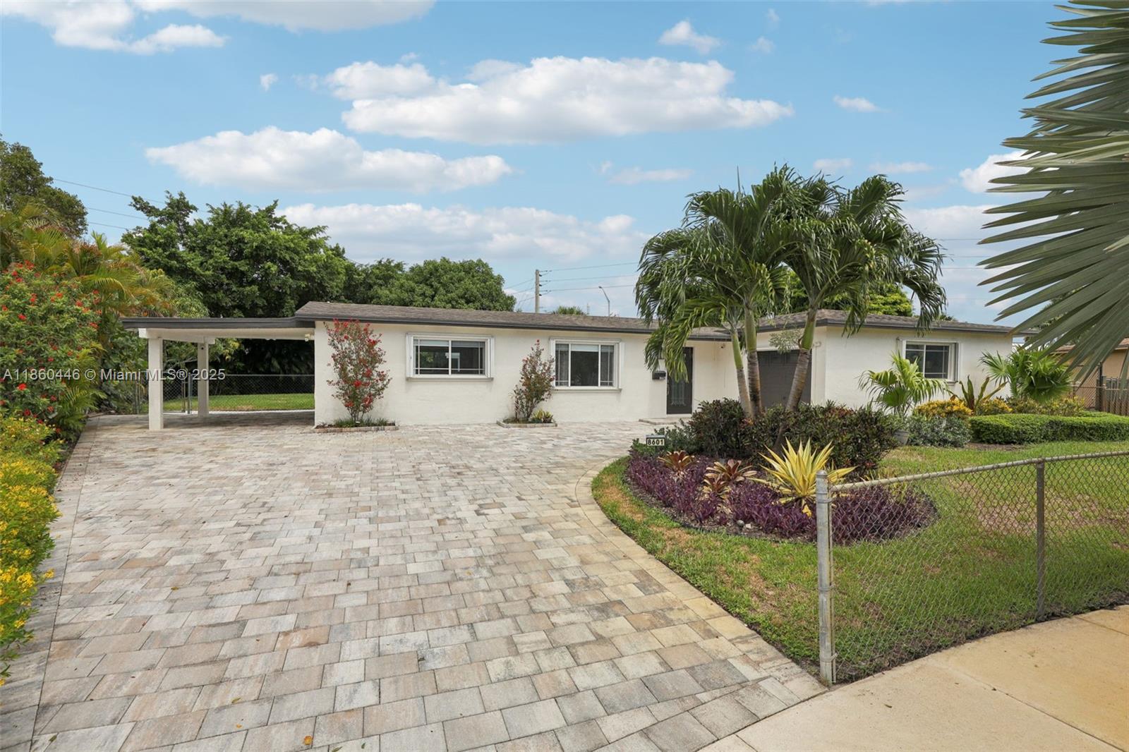 Beautifully maintained 3-bedroom, 2-bathroom, 1 car garage home offering 1,558 sq ft (as per appraisal) of comfortable living space on an incredible 18,491 sq ft lot. Enjoy a recently resurfaced oversized pool—perfect for relaxing or entertaining.
Step inside to find an open layout boasting an updated kitchen with gas stove and beautiful porcelain and terrazzo floors. The bathrooms have been recently renovated with modern finishes. The home is secured with impact windows and doors throughout, with just three openings protected by accordion shutters, qualifying you for the full insurance discount.
Additional highlights include a large driveway with stylish pavers redone in 2024, built in closets, gas water heater as well as a freshly painted exterior.
This home in move in ready!