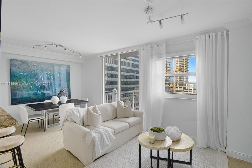 The best investment opportunity in Brickell is HERE. Fully furnished 1-bedroom at Fortune House Hotel and condo the heart of Brickell. This bright and modern residence features a spacious layout with a private balcony, tile floors, walk-in closet, and a fully equipped kitchen. Includes cookware, linens, towels, and everything you need without any additional expenses. One assigned parking space and washer/dryer included. Fortune House is a full-service building with 24/7 security, concierge, pool, fitness center, sauna, and on-site restaurant. Prime location in Brickell, steps from the Brickell Bay, restaurants, MetroMover, financial district and all that Brickell offers. Fortune House is a condo hotel and Owners have the option of entering into the hotel program. Rented unit $2,600