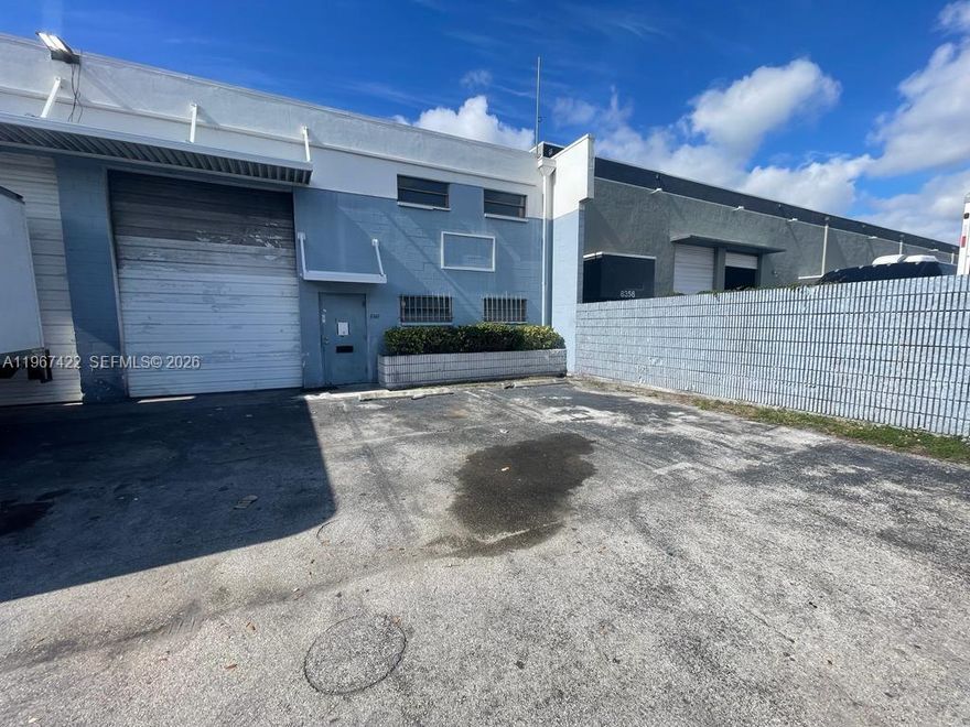 Small warehouse for logistics or distribution operations, light manufacturing, e-commerce storage, trades and service business HVAC, electrical, plumbing etc.  Good for investors seeking low-maintenance industrial space. in the best area close to MIA.  Located in a stable and high-demand industrial market, flexible layout suitable for multiple business types.  Turnkey improvements already in progress.  Located at the corner of the building for major privacy.