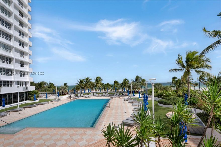 Unbeatable location where LINCOLN ROAD meets the ocean! This furnished studio offers the ultimate South Beach lifestyle- step right onto the white sandy beach or walk to Miami’s top restaurants, shops, and nightlife, all just outside your door. Private balcony overlooking Lincoln Road. Located in The DECOPLAGE, one of only two oceanfront buildings in the area that allow monthly rentals up to 12 times per year, making it ideal for both personal use and investment. This is one of the very rare units that includes SELF-PARKING for one car, in addition to valet parking. Enjoy resort-style amenities: fitness center, heated pool, game room, and laundry facilities. Internet, cable TV, and Wi-Fi are all included. Free bicycle storage. Great for a beach retreat or a high-performing income property.