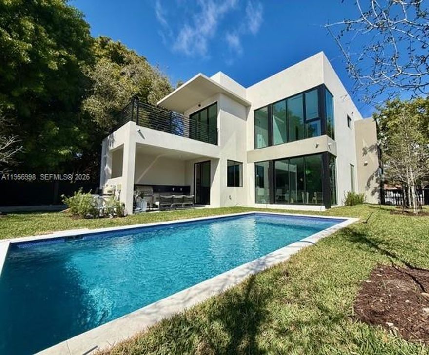 Experience contemporary elegance in this brand-new, 4,016 sq. ft. masterpiece. This 4BR/3.5BA high ceiling home features a light-filled, open-concept design with floor-to-ceiling garden views from every room. The ultimate indoor-outdoor lifestyle awaits with expansive balconies, a private pool, and a professional summer kitchen. The primary suite offers a massive private terrace, while the entire home is pre-wired for full automation with integrated sound and security. Perfectly located just steps from Coco Walk, elite schools, and world-class dining. Your sophisticated Grove sanctuary is ready.