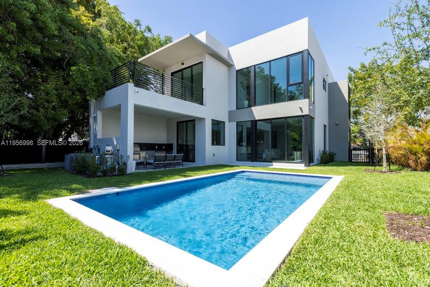 Experience contemporary elegance in this brand-new, 4,016 sq. ft. masterpiece. This 4BR/3.5BA high ceiling home features a light-filled, open-concept design with floor-to-ceiling garden views from every room. The ultimate indoor-outdoor lifestyle awaits with expansive balconies, a private pool, and a professional summer kitchen. The primary suite offers a massive private terrace, while the entire home is pre-wired for full automation with integrated sound and security. Perfectly located just steps from Coco Walk, elite schools, and world-class dining. Your sophisticated Grove sanctuary is ready.