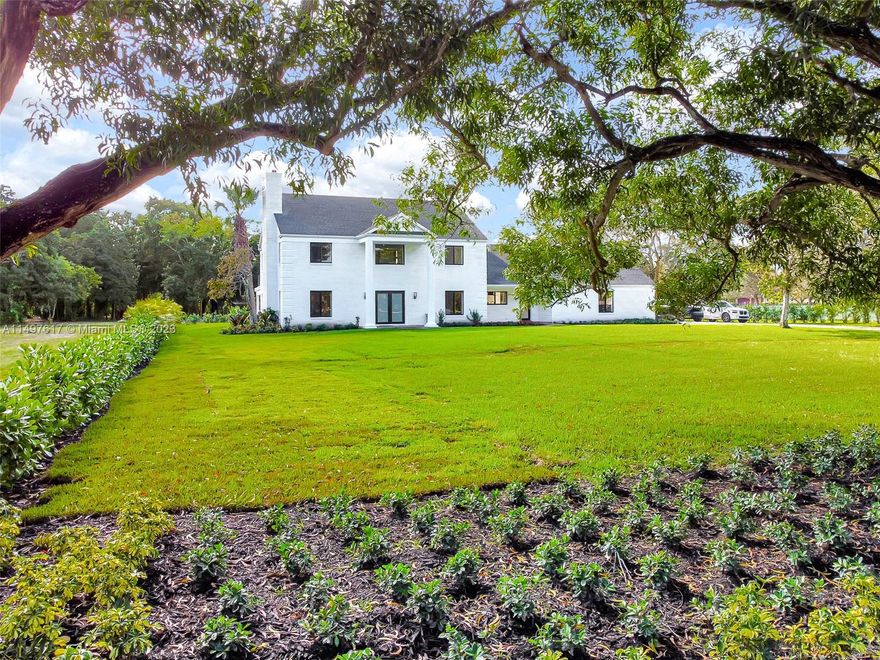 Motivated Seller. This Gorgeous Modern Colonial Villa seating on 4.71 acres total is located in one of South Florida's most desired areas in Southwest Ranches. The property currently has full accessibility to the stunning 4.71 acres of beautiful landscaping around it. The Cul-de-sac home features; 3 suite BR upstairs/ 2 suite BR downstairs/ 5.5 bathrooms/ 2 living rooms/ 2 dining rooms/ One large playroom/ an oversized large open kitchen/ Oversized balcony with an incredible view of acres of nature/an advanced water purification system for the whole house/ 2 car garage/ long private driveway/ Fully renovated & updated to the bones. If you are looking for privacy, tranquility full of luxury comforts, & features look nowhere else. Pool options are available. Easy to show call us.