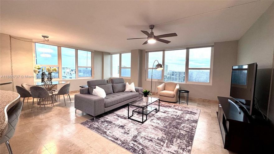 Welcome to The Alexander Towers in Hollywood, FL! This beachfront condo offers an unparalleled experience for those seeking a luxurious coastal retreat. With 1376sf,, the 2BD 2BA condo boasts marble floors,a remodeled kitchen equipped w.stainless steel appliances,updated bathrooms,in-unit washer & dryer,2 large flat screen TVs, modern furniture, stylish beds, new window treatments. One of the standout features is its direct & private beach access – step onto the sandy shores & bask in the sun whenever you please. Other amenities include a large pool, BBQ area, gym with an ocean view + valet. Centrally located between Miami Beach, Ft Lauderdale .Price is subject to change.Enjoy all the endless fun & activities!Available for annual or short term .