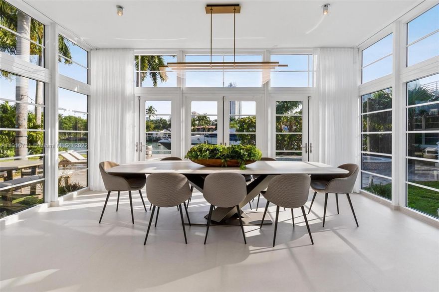 Sitting on most prestigious and in demand location of Miami Beach, this immaculate estate offers 140’ of open water on Indian Creek.  Renovated with modern tastes and originally designed by architect Igor Polevitzky, this prestigious estate has been entirely renovated to offer only the finest finishes in interior design and state of the art appliances.  Large living areas, three-bedroom guesthouse, summer kitchen, and fully equipped for your leisure with sauna room and heated pool.  Location, location, location.