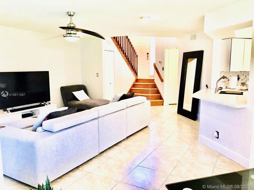 Beautiful town home in the heart of Plantation !!! Low Hoa !!,2 Master suites in this amazing gated community that offers community pool and more.
This gorgeous property features an entry with an open floor plan that fits perfect for living & dining space with Tile throughout the first floor & beautiful real wood floors on the second floor , enjoy the new upgraded kitchen with beautiful Quartz counters & stainless steel appliances including separate bar area for breakfast ,1st floor guest 1/2 bathroom, laundry room ,and enjoy this beautiful lake view from your balcony or from your screened patio ,This is one of the most beautiful ,safest & family communities in Plantation area & its near to everything !!