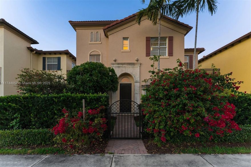 Inspired Spanish Mediterranean townhome in the highly sought-after gated community of Royal Poinciana in East Boca Raton featuring paver walkways/driveways with lush landscaping and resort style pool. Elevate your lifestyle in this 4 bed/3 bath townhome featuring dramatic entry with gorgeous staircase and volume ceilings and open concept living with no shared walls. Meticulously renovated and designed for entertaining. Located close to Atlantic Avenue, Mizner Park, and the beautiful beaches of Delray Beach and Boca Raton, this home offers the perfect balance of convenience and relaxation.