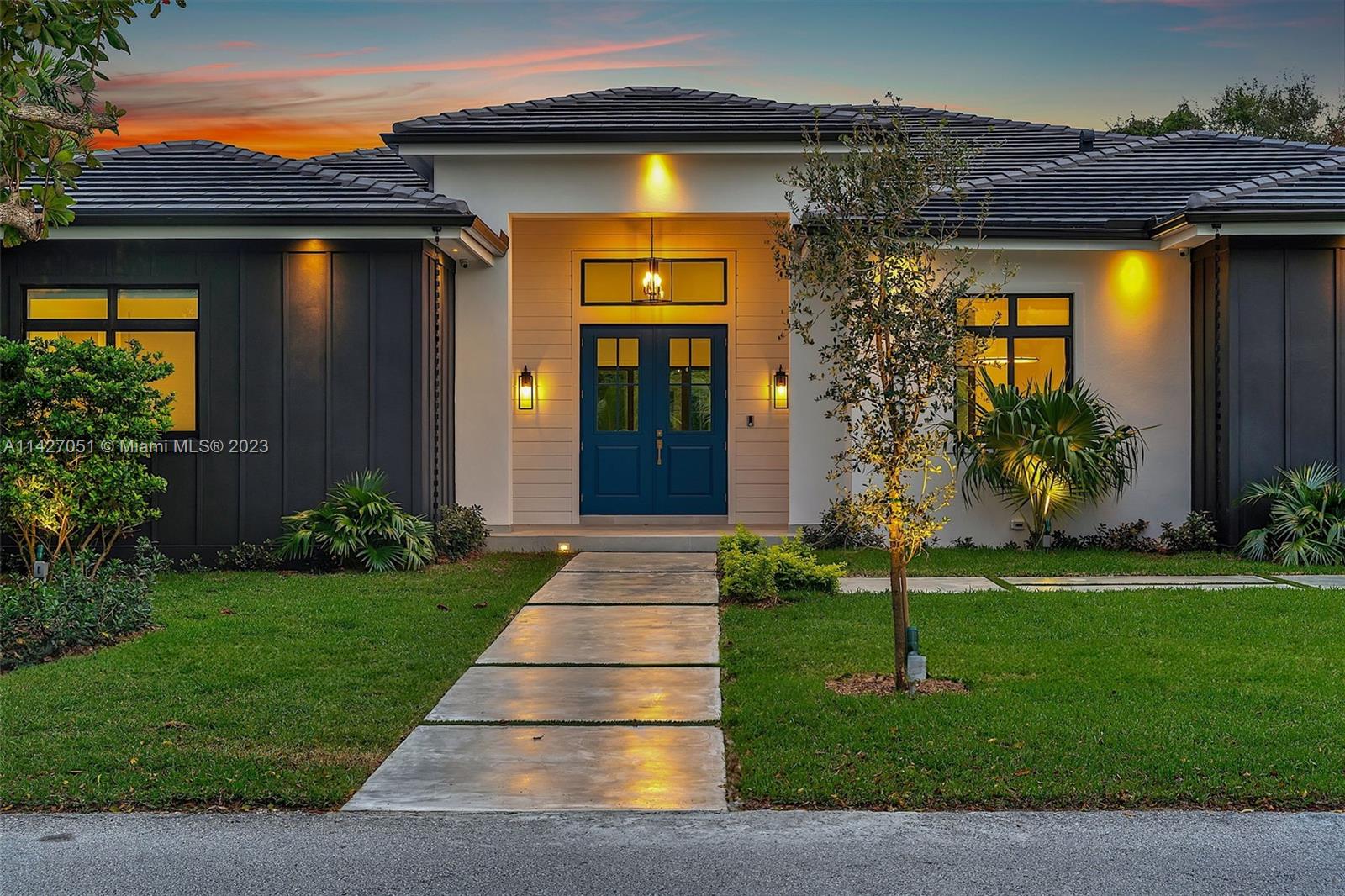 READY TO MOVE IN- CERTIFICATE OF OCCUPANCY RECEIVED. Be the first to live in this new with all the benefits of modern living. This stunning home boasts an open floor plan of 5 bedrooms/ 5.5 en-suite bathrooms, including a versatile study that can serve as an office, media or playroom. The chef's kitchen is a true masterpiece, featuring Fulgor Dual Fuel Electric/Gas Range & Hood, Dishwasher, Microwave and Miele Refrigerator, Veneta Italian Cucine cabinetry, and plenty of counter space with a large island. The kitchen opens up to a bright and airy living area with floor to ceiling sliding doors and showcases an ample covered terrace, private backyard and pool. The home includes a well equipped laundry room, 2 car garage with an electric car charging outlet and is connected to natural gas.