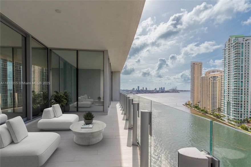 Pinnacle of elegance at Aston Martin Residences, where excellence meets high-end living. 4 Suites/Den/En suite Staff Quarters/powder room on 3,225SF of refined interior space, floor-to-ceiling windows & breathtaking views of Biscayne Bay. Interiors adorned w/ Thassos marble flooring, gourmet kitchen w/ Bulthaup cabinetry, Gaggenau appliances & a layout that combines flow, light, & function. 43,000SF of world-class amenities including a marina w/ dockage, Sky-level infinity pool, Spa, indoor pool, gym,2 movie theaters, virtual golf, art gallery, kids’ & teens’ room. Designed w/ Aston Martin’s iconic style, this location offers a blend of urban convenience & waterfront luxury, an unparalleled lifestyle in Miami’s most exclusive new address. Pics are virtually designed by UNA Home Design