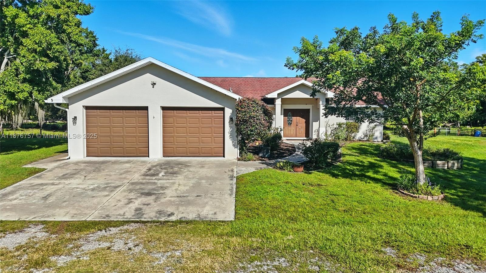 ESCAPE TO PEACE AND PRIVACY, where life moves at a gentler pace. Tucked inside charming LaBelle, Florida, this single-family home offers 2,000+ square feet of inviting living space on over ten serene acres of property. With 3 bedrooms and 3 bathrooms, there’s room for everyone to spread out and savor the beauty of the surroundings. Wake up to the shimmer of an onsite pond, enjoy wooded views from the comfort of your sunroom, or soak up the sunshine from your expansive property. The property also features three barns - the first being 30x40ft with 30-amp/120-volt service, the second being 36x40ft with 50-amp/240-volt service, and the third being 13x40ft with 150-amp/240-volt service. Come see why this property is one of LaBelle’s hidden treasures.