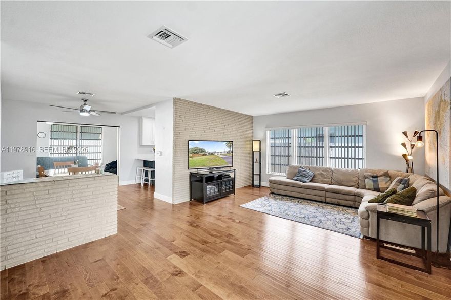 One of the largest 3/2 models beautifully renovated with over 1700sf of living space.  New Hardwood flooring in bedrooms (2025) and living areas, Painted inside (2023) Painted outside (2026), Both A/C condenser and handler replaced (2021). Separate laundry room just off the kitchen with newer washer and dryer (2022).  Popcorn Ceilings have been removed throughout. In 2022, both Bathrooms and the Kitchen were all redone with new wood cabinets, Granite countertops and SS appliances.   Covered front porch perfect for your morning coffee.  Permitted carport enclosure created a split floorplan and foyer area.  There is also an additional office/gym in the back with private entrance could be used as mother-in law quarters. Driveway accommodates 4 cars and room to expand so plenty of room for your toys or to add a pool.  Well priced plus NO HOA, NO Flood insurance required and LOW taxes allow for more Buying power on this home! 
**Desirable SE quadrant of North Andrews Gardens located just blocks to Oakland Park staples such as: Funky Buddha Brewery, Jaco Pastorius Park, New Fire station #9, New City Park, Wag Dog Park, I-95, shopping and dining.   Nearby to Chase Soccer Stadium, Fort Lauderdale Executive airport, Turnpike, Holy Cross Hospital, Lauderdale-by-the-sea Beach, Easterlin park, Stunson Nature Trail, Oakland BARK Dog park and more.  Shown by appointment only, Agents please read BK Remarks.