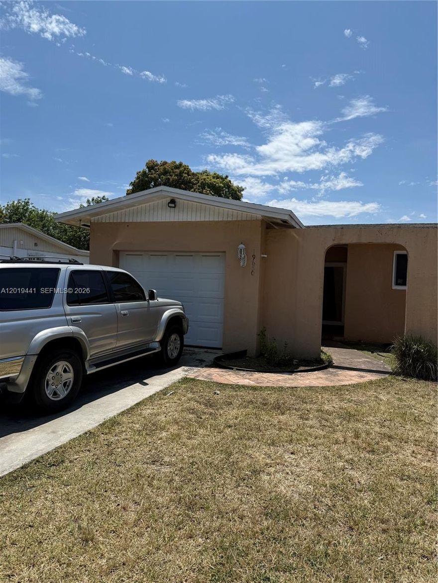 Beautifully  3-bedroom, 2-bath single-family home on a desirable corner lot with no HOA. This move-in ready property offers an open layout, updated kitchen with modern cabinetry, quartz countertops, stainless steel appliances, impact windows , new roof, new water heater,  newer AC. Enjoy a spacious fenced backyard with a large terrace, perfect for entertaining, plus plenty of parking space with room for a boat or additional vehicles.  Excellent location near shopping, dining, restaurants, and major expressways. A must-see home, ready to move in!