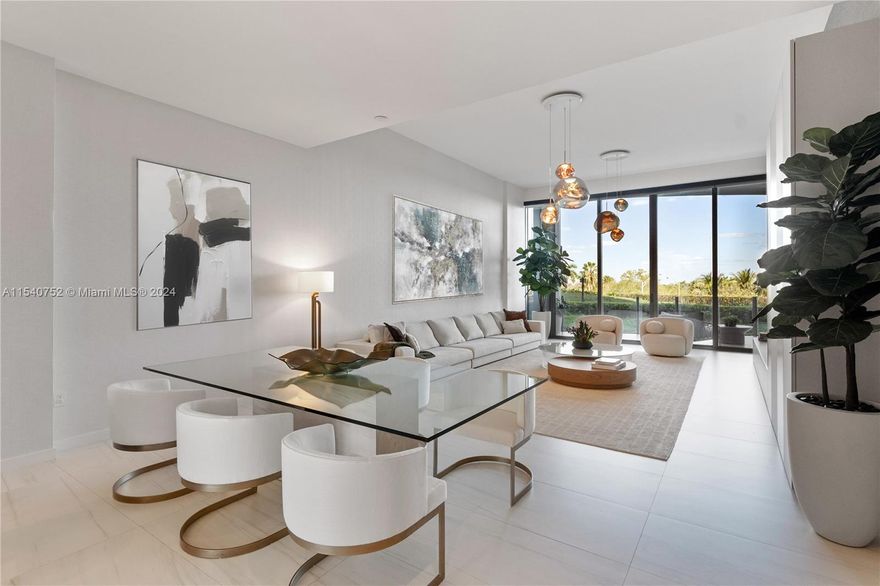 This exquisite residence at One Park Grove provides the comfort of a home within the convenience of a condo. Boasting a well-designed floor plan, the unit features private elevator, 13 ft ceilings, a master bedroom with a lavish bathroom, complete with vanities and walk-in closets. The Chef's kitchen is a culinary haven, equipped with Italian cabinetry, marble countertops, and top-notch Wolf & SubZero appliances. Enjoy the serenity of two expansive terraces, offering approximately 400 SF each, with breathtaking garden views. Nestled in the heart of Coconut Grove, this masterpiece is designed by the renowned Pritzker Prize-winning Architect Rem Koolhaas/OMA. One of Miami's premier luxury condos, it presents a resort-inspired lifestyle with an array of amenities spanning 50,000 SF.