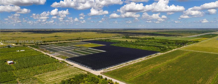 35 Acres of Improved Agricultural Land
A rare opportunity to acquire a fully improved 35-acre agricultural property in one of Miami-Dade’s most productive farming areas, directly abutting the Homestead General Aviation Airport. This unique positioning offers both immediate agricultural utility and long-term upside potential as the surrounding area continues to evolve toward airport-supporting industrial uses — positioning the property for future redevelopment value that could exceed $1,000,000 per acre. Approximately 15 acres of improved shadehouse under active production. Approximately 20 acres of open field cultivation with full irrigation. See Supplemental Remarks for full write-up.