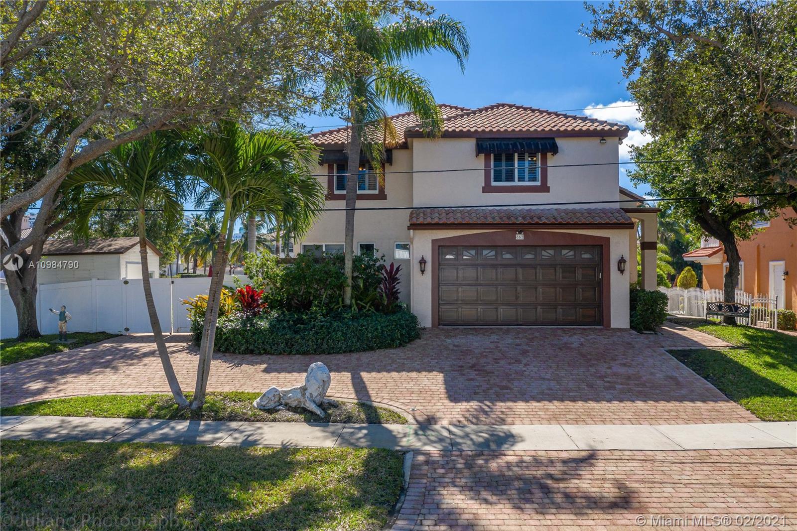 Beautiful upgraded waterfront home features 4bed/3.5bath + office and 2 car garage. Oversized lot 12,100 sq.ft. No fixed bridges, direct ocean access, private deck (100 foot dock & 25,000 lb. boat lift). Hurricane impact windows & doors. Fully equipped, open kitchen & family room. Vaulted ceilings. Formal dining room & breakfast area. Master suite with a walk-in closet & bathroom on a ground level. Two-car garage converted to a big kid's playroom/theater (can be easily converted back). Huge backyard with brand new pool deck, heated pool & jacuzzi. Cabana, built in grill, mancave with large screen TV and two sheds. Over $250K of interior & exterior upgrades! Located 5 min from the beach, grocery stores, schools & restaurants. All showings will start on Saturday 02/06: OPEN HOUSE 11AM-3PM.