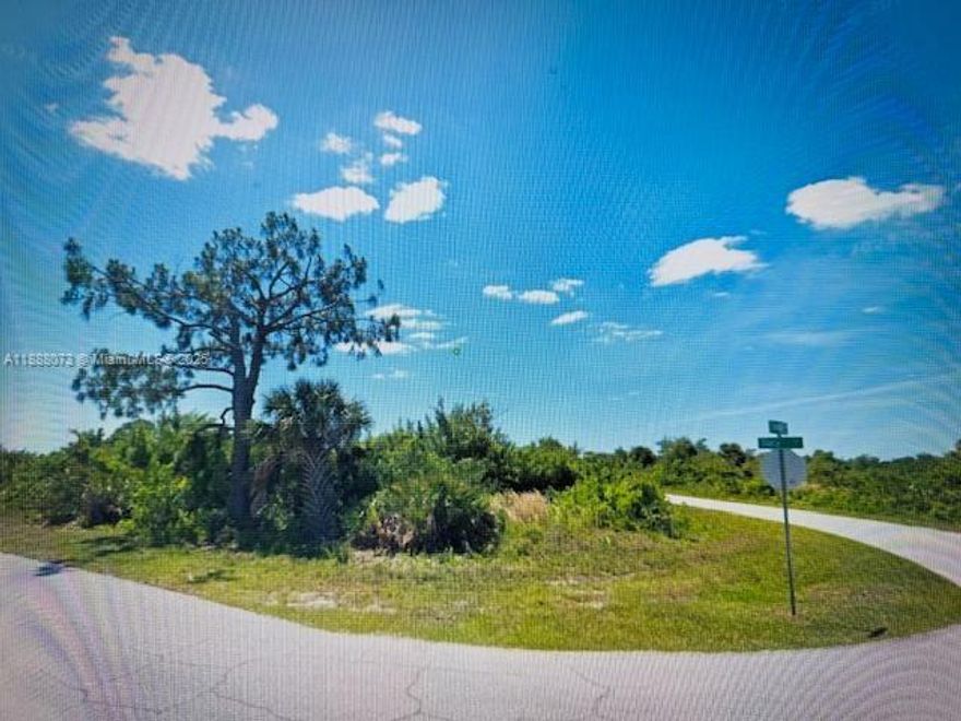 Make this nice spacious corner lot in Port Charlotte your new home. Build to suit. Some homes already built nearby. 
Pass by and see it.
Survey has already been conducted.